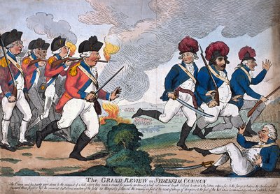 La grande revue sur Sydenham Common - Isaac Cruikshank